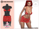 Sims 4 — Valentine's Day - Sensual Lace Skirt by Harmonia — New Mesh