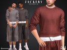 Sims 4 — ZACKERY sweatshirt (m) by ali1 — Boxy Sweatshirt over T-shirt