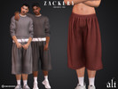 Sims 4 — ZACKERY shorts (m) by ali1 — Bermuda Jogger Shorts