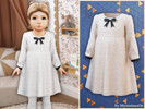 Sims 4 — Toddler - Embossed dress with bow by MysteriousOo — Elegant toddler dress with textured fabric and bow