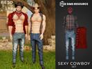 Sims 4 — Sexy Cowboy - Set by Beto_ae0 — Sexy cowboy outfit for your men, enjoy it