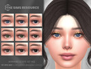 Sims 4 — Annabelle Eye Set HQ by Caroll912 — A set of 9-swatch face paint and default replacement eyes in different