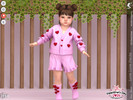 Sims 4 — Love Love Pants- Toddler by KaTPurpura — Girls' wool shorts with ruffles