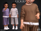 Sims 4 — ZACKERY sweatshirt (toddler) by ali1 — Boxy Sweatshirt over T-shirt