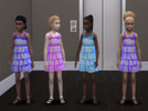 Sims 4 — Child Dress Additional Swatches by amy_agatha2 — Four additional swatches on the original EA item for child