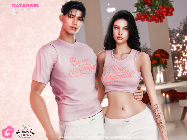 Sims 4 — CATARSIS - Do It For Love Set by VentaStudio — Do It For Love Top (Female)