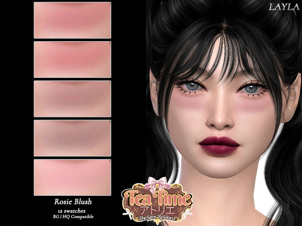 Sims 4 — Tea Time - Rosie Blush by Layla — Female Blush Previews were made using HQ Mod