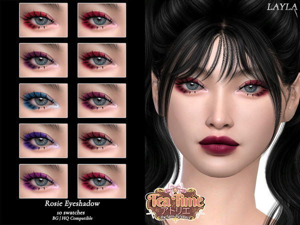 Sims 4 — Tea Time - Rosie Eyeshadow by Layla — Female Eyeshadow Previews were made using HQ Mod