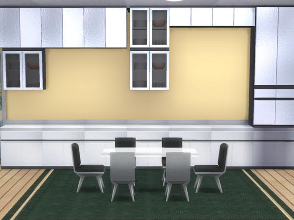 Sims 4 — Cleyne Bright and Modern Kitchen -  Cabinet by CarineKitana — Cleyne Bright and Modern Kitchen - Glossy Glass