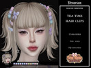 Sims 4 — Tea Time Hair Clips by Venerian (For Shimydim Tisane Hairstyle) by Venerian — 12 swatches Teen to elder Found in