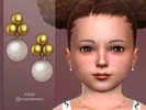 Sims 4 — Lucy Earrings Toddler by Suzue — New Mesh (Suzue)