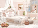 Sims 4 — Hime Bedroom by BlusterSims — Hime Bedroom is a dreamy, princess-inspired space in soft blush and ivory tones,