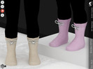 Sims 4 — Socks KP02- Toddler by KaTPurpura — Mid-calf socks with pearl details