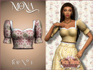 Sims 4 — TeaTime_Cropped top by Mona — -New mesh-