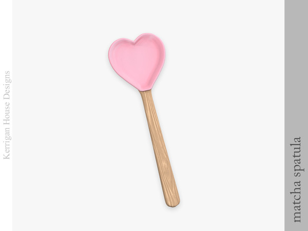 Sims 4 — Matcha Spatula by kerriganhouse — An adorable green and pink baking clutter set.
