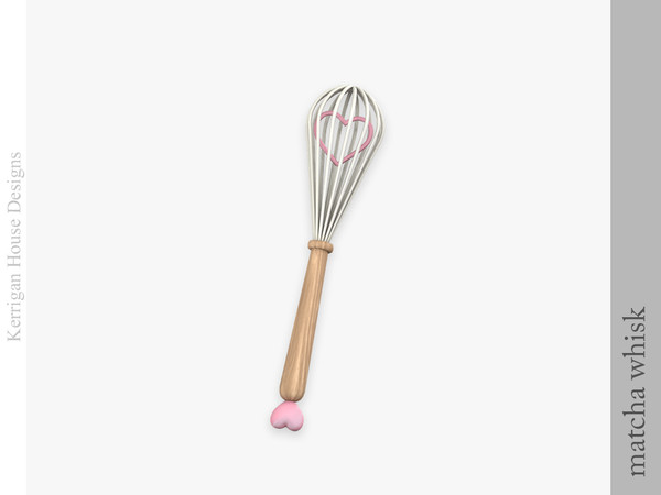 Sims 4 — Matcha Whisk by kerriganhouse — An adorable green and pink baking clutter set.