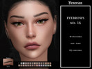 Sims 4 — Eyebrows No. 16 by Venerian by Venerian — 30 swatches Teen to elder No gender or frame restrictions HQ
