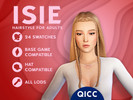 Sims 4 — Isie Hair by qicc — A long straight hairstyle with baby braids. - Maxis Match