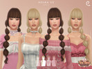 Sims 4 — Tea Time - Asuka Hairstyle V2 by Enriques4 — New Mesh