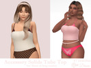 Sims 4 — Accessory Solids Tube Tops by Dissia — Ribbed tube accessory top perfect to wear above swimwear fit