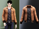 Sims 4 — Adult - Casual utility jacket with pockets and ribbed cuffs by Garfiel — A relaxed adult jacket with a clean