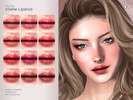 Sims 4 — VELYSEA Virelle Lipstick by VELYSEA — -Lipstick category -HQ comatble -12 swatches