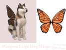 Sims 4 — Mariposa Large Dog Wings by Dissia — Butterfly like fairy wings with soft glitter for large dogs