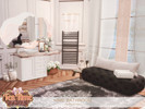 Sims 4 — Hime Bathroom by BlusterSims — The Hime Bathroom is an elegant, spa inspired retreat blending soft blush tones,