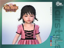 Sims 4 — Tea Time Atelier - Braids Hair for Toddlers - Ginko 247T by Daisy-Sims — 21 base colors + 9 ombre colors