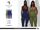 Sims 4 — Seamless Activewear Set by Bill_Sims — This set includes a V-neck wrap detail top and a pair of high waisted