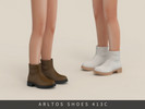 Sims 4 — Short leather boots Child by Arltos — 9 colors.