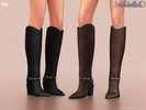 Sims 4 — Western Stud Knee Boots S686 by Mermalade — New Mesh