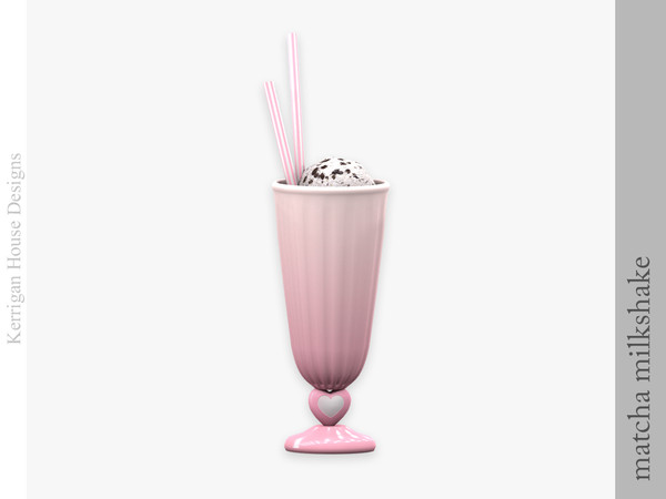 Sims 4 — Matcha Milkshake by kerriganhouse — An adorable green and pink baking tea set.