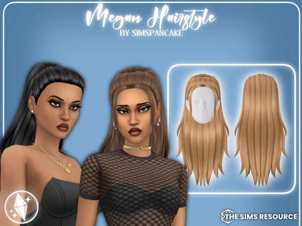 Sims 4 — Megan Hairstyle (Maxis Match) by simspancake_cc — Maxis Match Long Straight Hairstyle available in two
