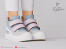 Sims 4 — Female Casual Sneakers With Double Velcro Straps by FlyStone — Stylish mid style sneakers for comfortable every
