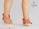 Sims 4 — Toddler Sandals With Shiny Straps by FlyStone — Cute and shiny toddler sandals