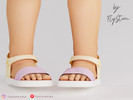 Sims 4 — Toddler Multicolored Sandals With Thick Soles by FlyStone — Stylish sandals on thick sole