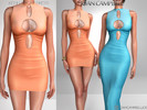 Sims 4 — KENN LONG AND SHORT DRESS SET by Joan_Campbell_Beauty_ — INCLUDES: SHORT DRESS (9 swatches)