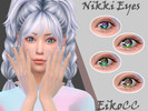 Sims 4 — Nikki Eyes 01 by EikoCC — Tricolored Eyes inspired by an open world game. 4 Swatches