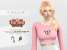 Sims 4 — WINGS-TF0220-Single side ponytail by wingssims — Colors:30