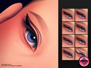 Sims 4 — Angle Trace Eyeliner N438 V2 by cosimetic — A bolder and softer diffused version with a thicker wing and relaxed