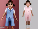 Sims 4 — Toddler - Preppy vest and shorts set with floral shirt by Garfiel — A sweet toddler outfit set featuring