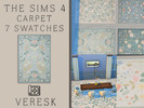 Sims 4 — VERESK_Floral rectangular rugs by Veresk_Veresk — 7 square rugs with floral patterns from Veresk for your Sims 4