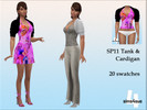 Sims 4 — Tank & Cardigan by sims4sue — Tank and cardigan from the Fitness pack