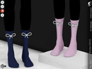 Sims 4 — Socks KP02- Female by KaTPurpura — Mid-calf socks with pearl details