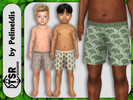 Sims 4 — Toddler Garden Power Swim Shorts by Pelineldis — Kids fashion clothing: five swim shorts for toddler boys and