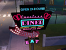 Sims 4 — Outdoor Dine Sign by hedonesims — Enhance your sim's diner with this animated outdoor stand sign, made
