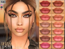 Sims 4 — [Patreon] Tiffani Lipstick N293 by MagicHand — Soft Nude Satin Lips in 18 colors - HQ Compatible.