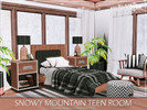 Sims 4 — Snowy Mountain Teen Room by MychQQQ — Value: $ 17,122