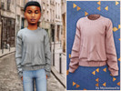 Sims 4 — Child - Textured knit crewneck sweater by MysteriousOo — A comfortable long-sleeve sweater designed for